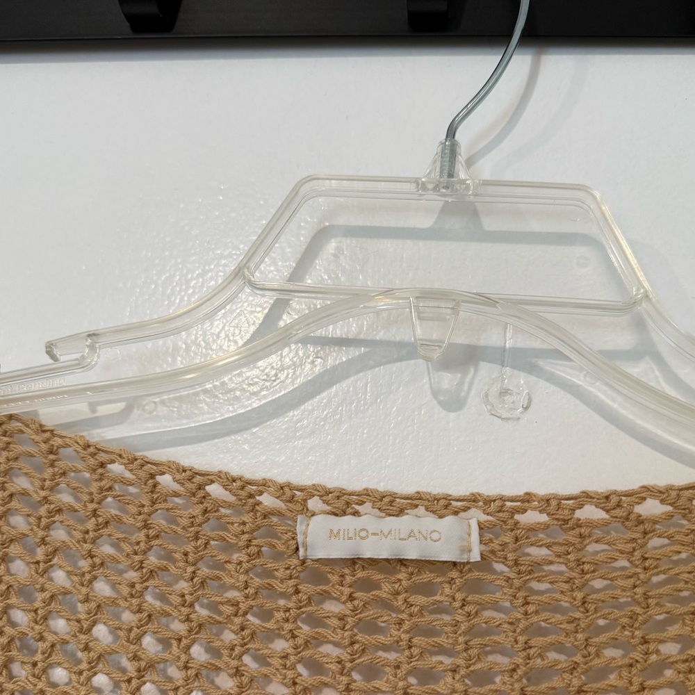 Milio Milano Drop Shoulder Crochet Sweater - Picture 2 of 7